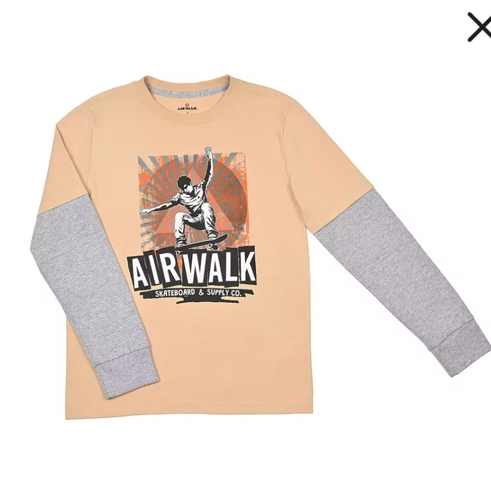 Airwalk Skateboard Streetwear Long Sleeve Layered T-shirt Men's Size XL